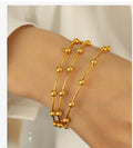 Luxury Trendy Bracelet Gold Bangle 18K Gold PVD Plated Stainless Steel Bangle for Women