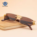 Teenyoun Luxury Brand Designer New Sunglasses Wood Frame Women Wooden Eyewear Optical Men Fashion Glasses