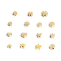 Pretty Heart Chinese 14k Gold Bead Spacers Crown Shape Wholesale