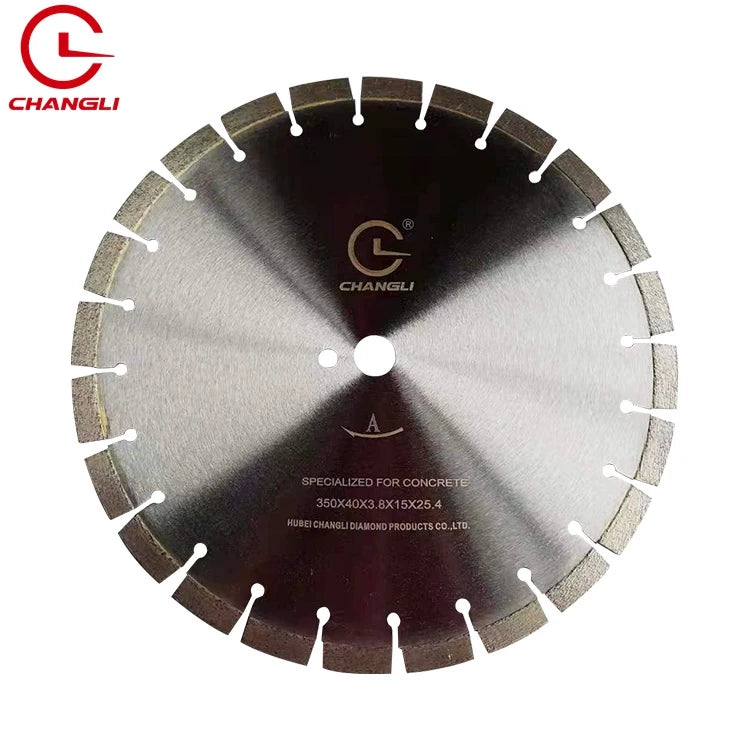 350mm 14Inch High Frequency Welded  Round Wet Cutting Disc Diamond Circular Saw Blade for Concrete Asphalt Brick Cutting