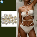 Loose Plastic White Pearls Beads DIY Big Hole ABS Shiny Pearl Beads for Bikini Bag Jewelry Making Accessories