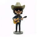 3D Guitarist Bobblehead-Artistic Handmade Resin Sculpture European Style for Music Lovers Band-Themed Desk Decor Rock Fan