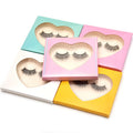 Wholesale Custom Design Pink Boxes for Private Label Empty Paper Heart Mink Lash Box Matt Lamination Embossing UV Coating 50 Pcs