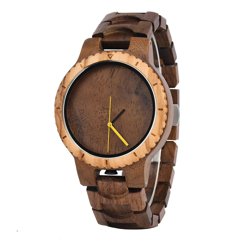 Vintage Walnut and Olive Wood Quartz Watches Koa Wood Watch