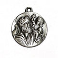 Patron Saint of Travelers and Drivers Alloy Religious Key Ring St Christopher Round Catholic Keychain Pendant