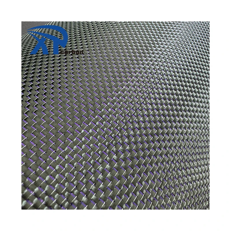 Purple Silver Plain 3k  Top Quality  High Temperature Resistance Carbon Fiber Fabric Cloth