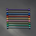 Surgical Steel Industrial Barbell Cartilage Earrings Splatter Paint Swirl Design Body Piercing Jewelry for Wedding Engagement