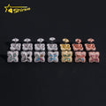 New Arrival Custom Hip Hop Mens Iced Out 925 Sterling Silver Flower Multi Color Marquise 15MM Moissanite Earrings
