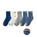 100% Organic Cotton Customized Knitted Ribbed Striped High Ankle Design Socks for Boys Body Logo Print ODM Supply