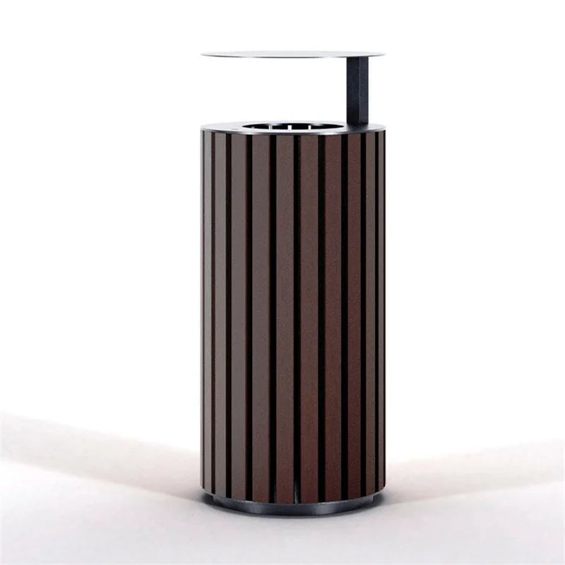 Outdoor Furniture Plastic Wood Trash Container Garbage Can Outside Street Park Rubbish Litter Bin Commercial Recycling Dust Bin