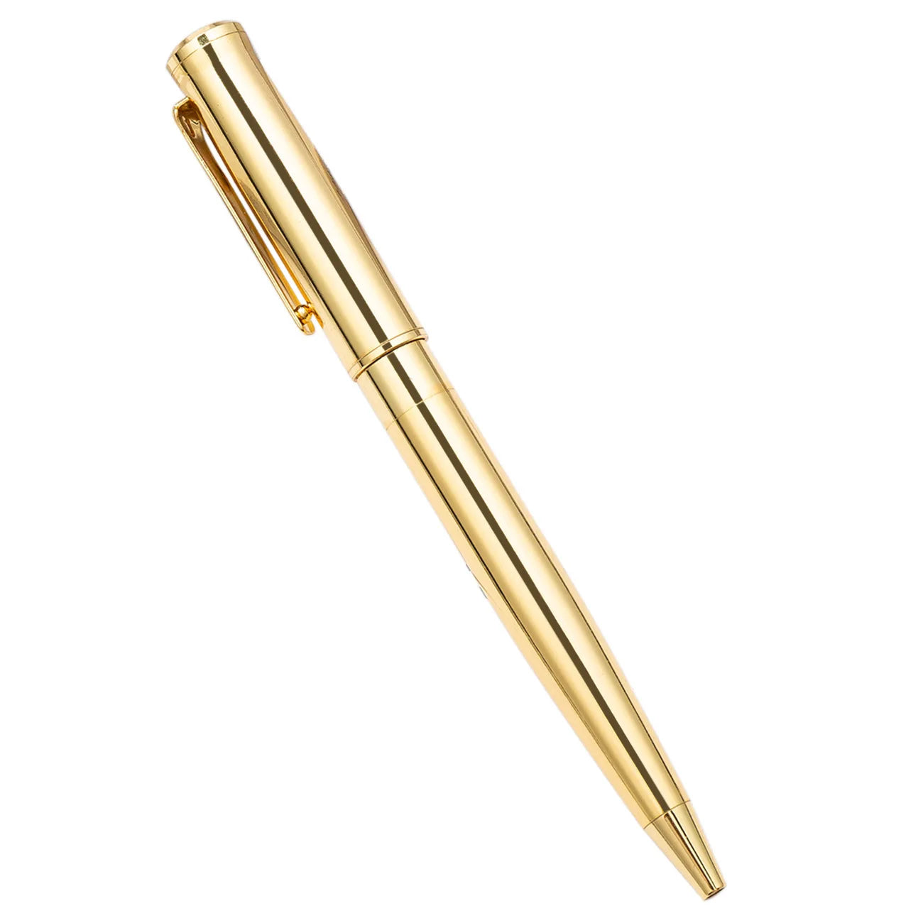 Small MOQ Customized Logo for Office Business School Used Smooth Luxury Heavy Twist Whole Barrel Full Gold Hotel Metal Ball Pen