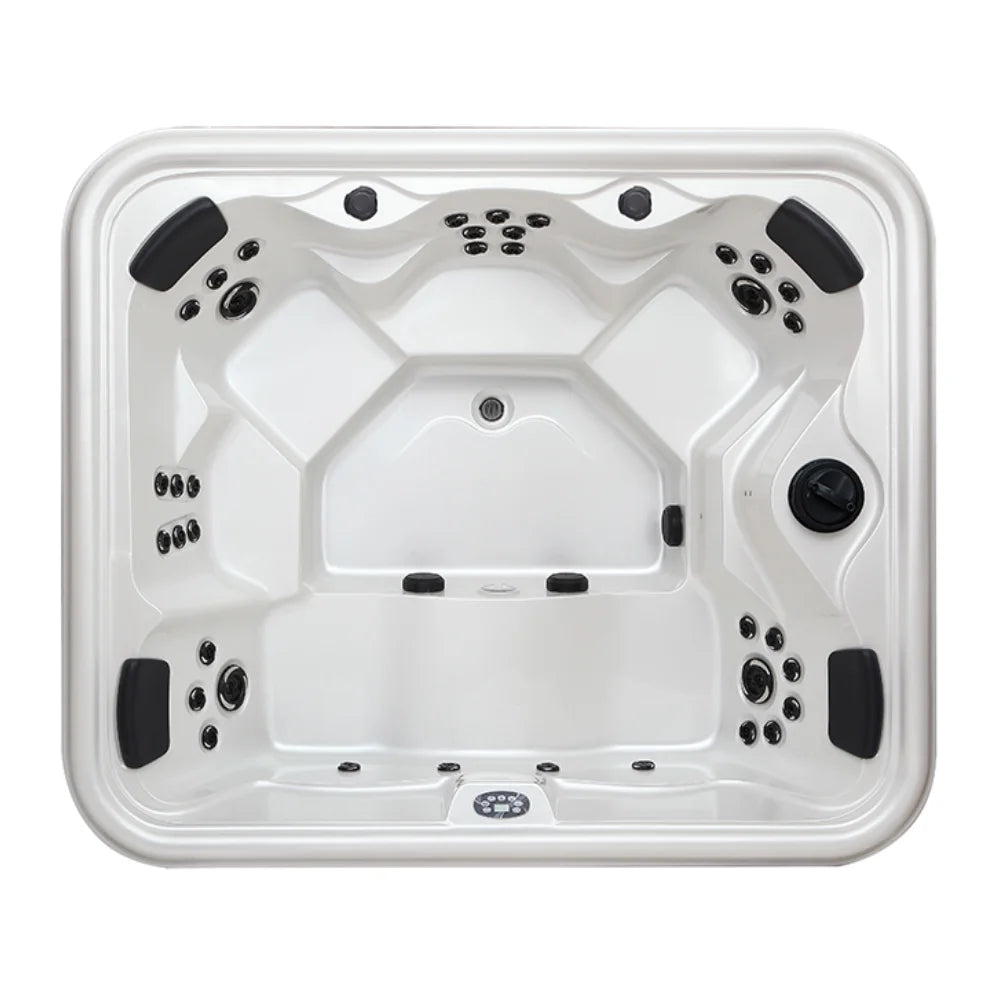 Modern 2.1m Acrylic Eco-Friendly Spa Tub Rectangle Outdoor Balboa Whirlpool 60 Jets Massage Soaking Bathtub 6 People Swimming