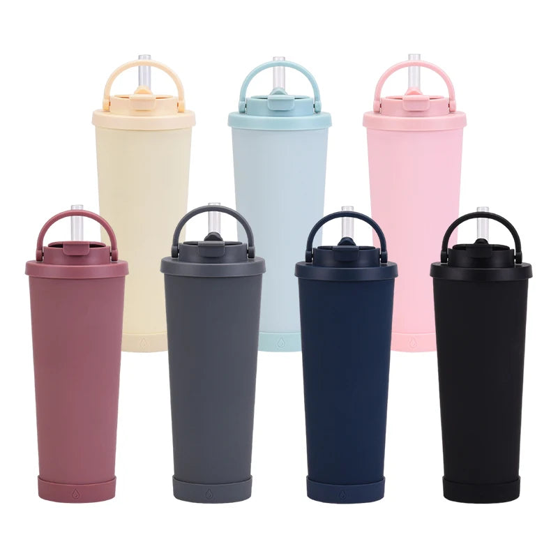 Custom Log 830ml Stainless Steel Tumbler Insulated Leakproof BPA-Free Insulated Thermo Cup Double Drinking Mouth Coffee Mug