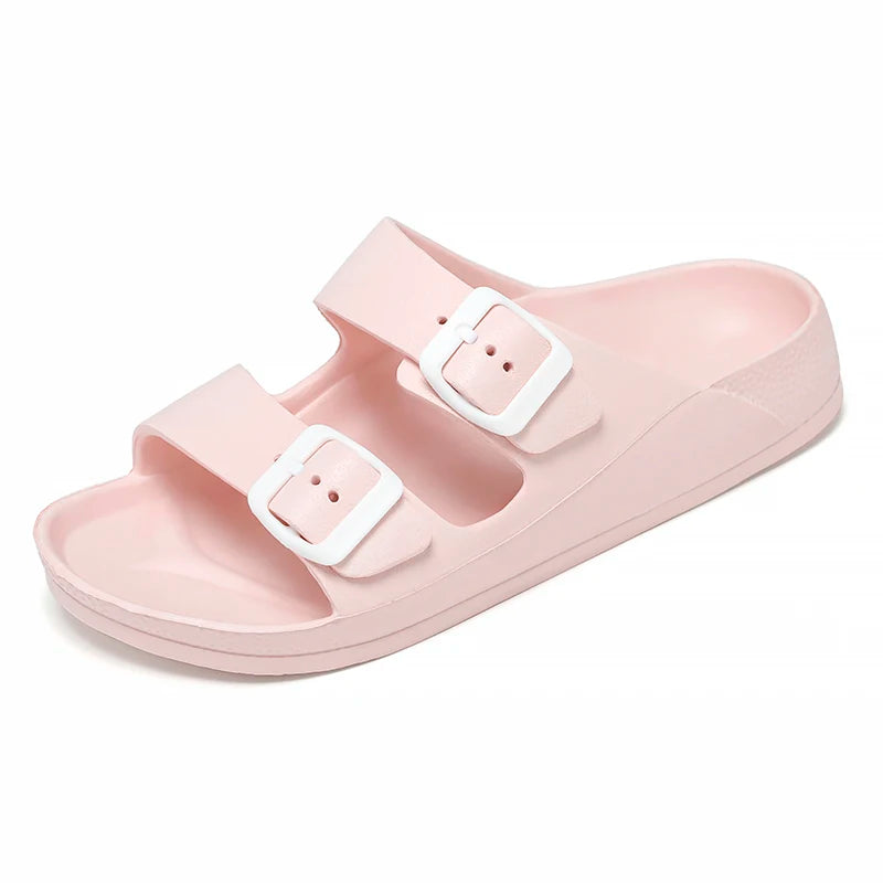 Beach Slippers Ladies Casual Slip on Slides ShoesWomen Eva Slippers Slides for LadiesWomen Eva Slippers 2 Strap Sandals