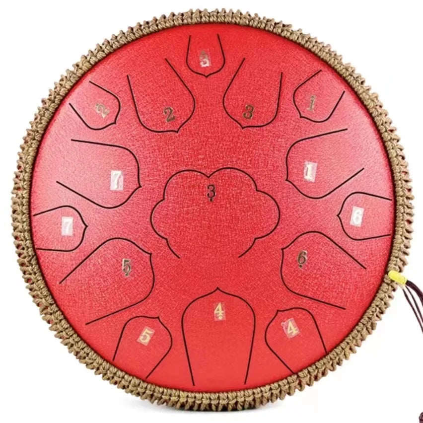 Steel Tongue Drum 6 Inches 10 Inches 14" Music Sound Logo Print Handpan Tongue Drum
