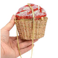 Luxury Charming Crystal Rhinestone Ice Cream Purse Clutch Ladies Party Diamond Dinner Clutch Bags for Women