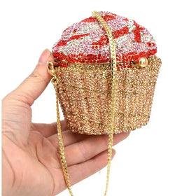 Luxury Charming Crystal Rhinestone Ice Cream Purse Clutch Ladies Party Diamond Dinner Clutch Bags for Women