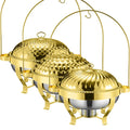 Wholesale 4.5L 8L Luxury Large Cheffing Dish Stainless Steel Shaffing Dish Buffet Gold Chafing Dishes Food Warmer Set
