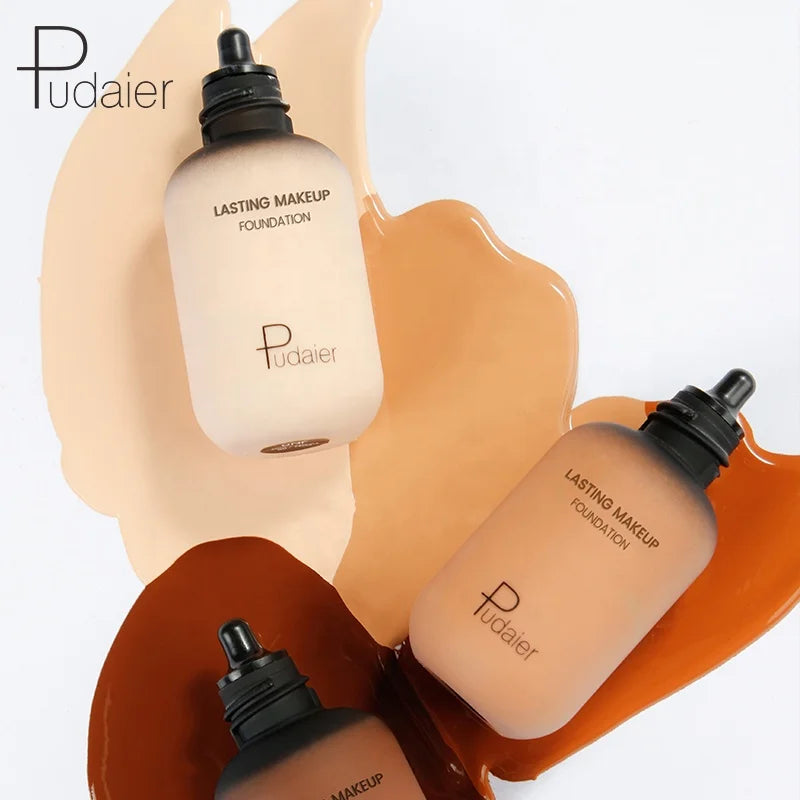 Pudaier Lasting Makeup Foundation Face&Body Liquid Foundation Lightweight Bottle Full Coverage Invisible Pores Covering Makeup