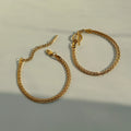 2026 Dazan New Ins 18k Pvd Gold Plated Hypoallergenic Two Designs Super Shine Woven Vintage Keel Ot Bracelet Waterproof Jewelry