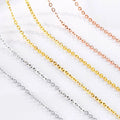 Gold 18K Jewelry AU750 Cable Chain Gold Rolo Chain for Women Necklace Thin Gold Chain Necklace 16''18'' Jewelry