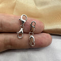 925 Sterling Silver Double Side Clasp with Closed Ring Wholesale for DIY Jewelry Accessories Making Bracelet Necklace