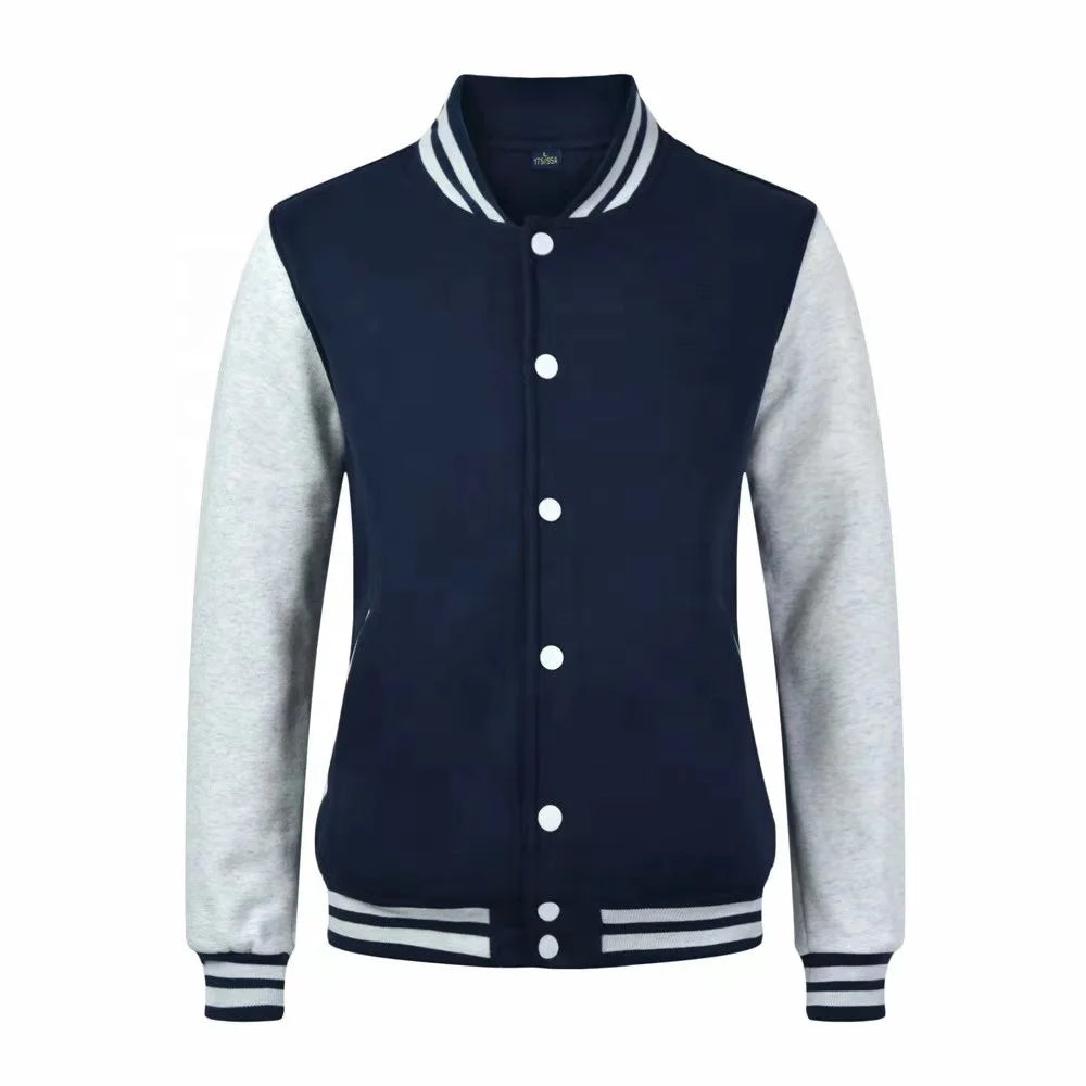 Wholesale Men's Jackets Coats Custom Printing Plus Size Unisex Uniform Baseball Jacket