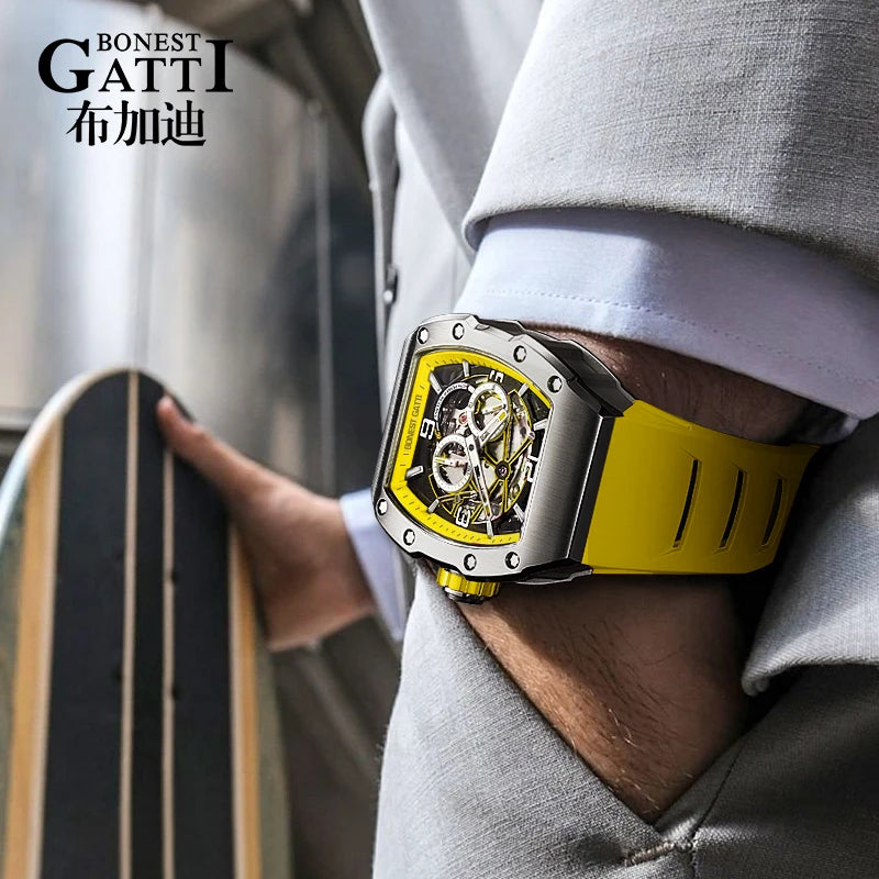 New Style Dropshipping Luxury Watch Japan Movement Silicone Mechanical Automatic Watches