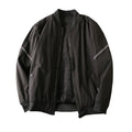 LULUSEN Good Quality Autumn Mens Hip Hop Faux Leather Bomber Jacket with Stand Collar
