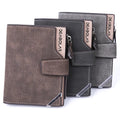 DEABOLAR Vintage Pu Leather Credit Card Wallet With Zipper Men's Wallet and Cardholder Wallet Leather for Men