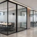 Aluminum Glass Partition Profiles Highly Stable Aluminum Alloy Profiles Suitable for Modern Office Glass Partition Systems