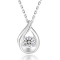 Moissanite Pear Necklace Women Drop Pendant Jewelry Anniversary Gift 0.3Carat Mossanite Charm 925 Sterling Silver Chain for Wife