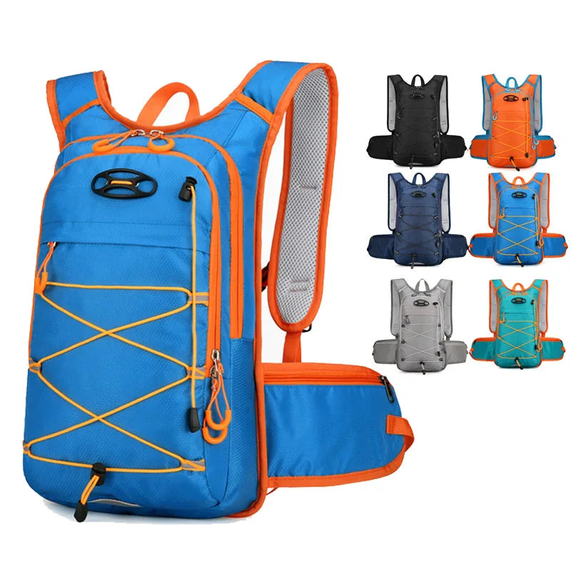 Custom logo Lightweight Hiking Backpack Insulated Blue Water Backpack With Water Bladder for Men and Women