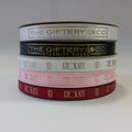 Custom Printed 3D Gold Foil Satin Ribbon Single Face with Logo for Wedding Hair Accessories
