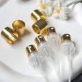 Cosmetic Reusable Crimpless Perfume Spray Pump Easy Crimp Design Shiny Gold 20/400 Sizes Crimped Lid Bottle Cap Closure