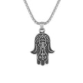 Fashion Man Silver Jewelry Stainless Steel Man Necklace Eye of God Palm Pendant Necklace for Man