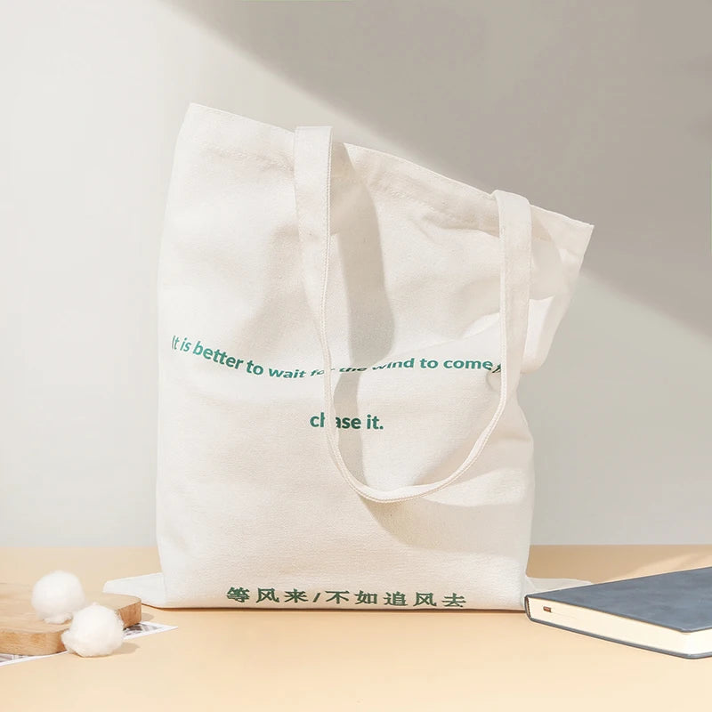 Reusable Eco Friendly Custom Canvas Tote Bags Grocery Shopping Organic Cotton Cloth Bags