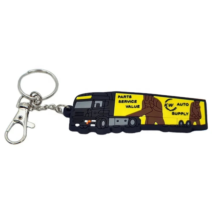 Custom Keychain PVC Rubber Keychain Rings With Own Logo Promotional