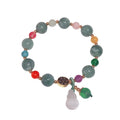 Feng Shui Handmade Chinese Wu Lou/Hu Lou/Hu Lu Lucky Donuts Calabash Grourd Bracelet for Health and Protection