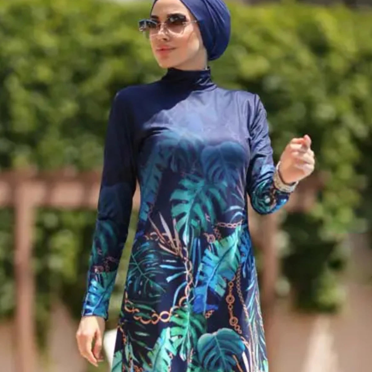 MOTIVE FORCE 3PCS 18 Styles New Burkini Digital Printed Muslim Swimwear Cover up Beachwear