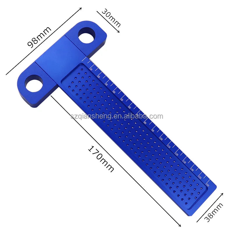 Woodworking Scribe 160mm T-type Ruler Hole Scribing Ruler Drawing Marking Gauge Crossed-out Measuring Tools Woodworking Tools