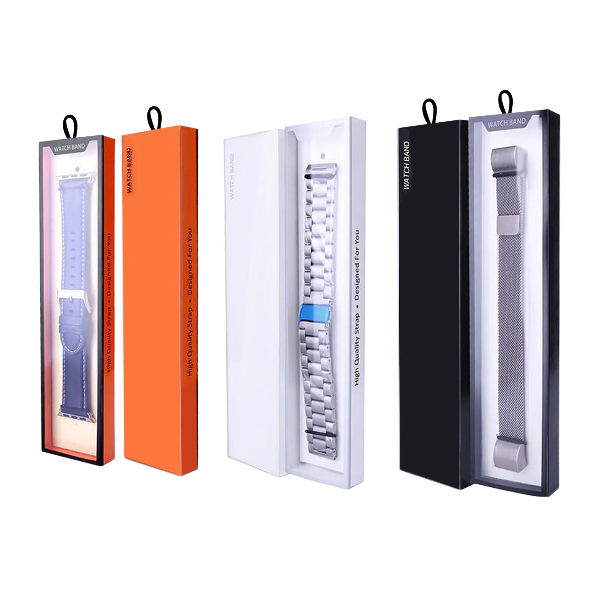 Factory Wholesale Watch Strap Box for Universal Watch Band Packaging Transparent Gift Paper Boxes