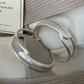FY-7SZ45 925 Sterling Silver Korean Niche Design Brushed Texture Personalized Chain Link Bracelet Trendy Style Third Party