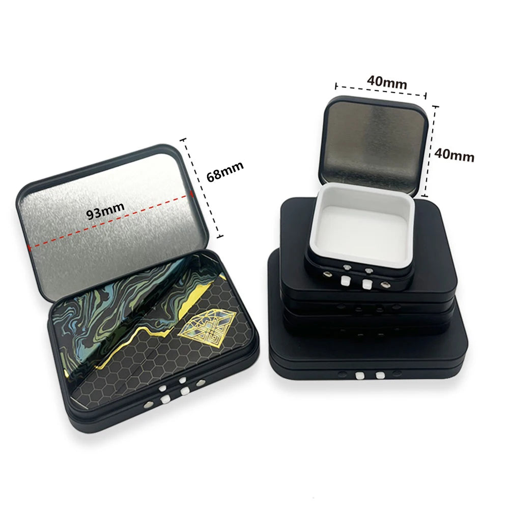 Custom Child-Resistant Tin Box Recyclable Metal Packaging with Round and Rectangle Can Safety Features for Children