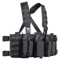 Tactical Modular Chest VesCustom Adjustable Shoulder Harness for Radio Walkie Talkies MOLLE-Compatible Detachable Chest Rig