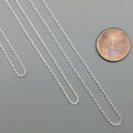 SC29 Women Men Jewelry Supplies Making Chains 925 Sterling Silver 1.2mm Diamond-Cut Rope Chain Necklace