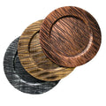 Round Eco-Friendly Antique European Style Gold PP Plastic Dinner Charger Plates Wholesale