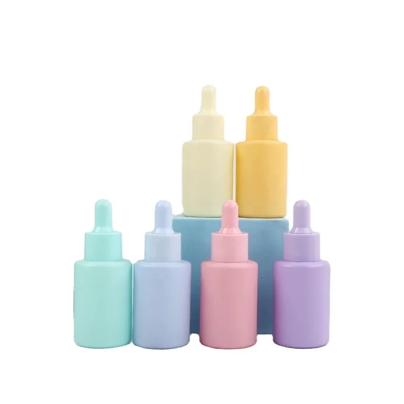 30ml Colored Glass Dropper Bottle 1oz Essential Oil Bottle Luxury Frosted Glass Serum Bottle