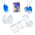 3-piece Set Diy Crystal Dripping Glue Resin Mold Creative Step Round Island Island Pendant Homemade Ornament Silicone Mold