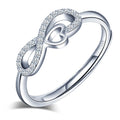 Fashion Infinity Heart Ring 925 Silver Engagement Rings Jewelry Women